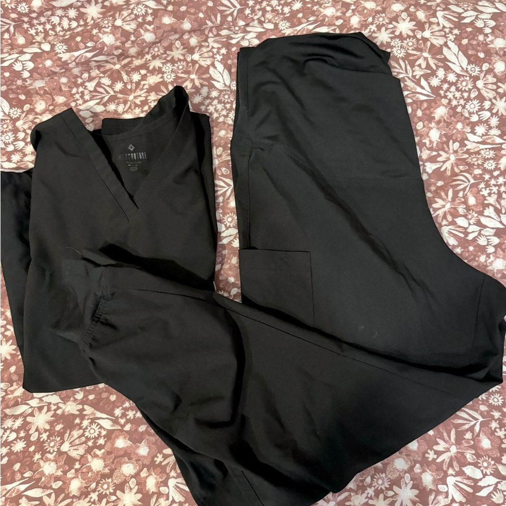 Maternity med couture scrubs black